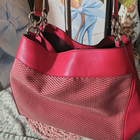 Coach Lexy Legacy Jacquard Should Bag Pink A1781-F57640 - Picture 10 of 10